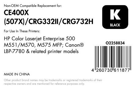 OFFICE-Partner Premium Toner - alternativ zu HP 507X (CE400X) - schwarz OFFICE-Partner Premium Toner - alternativ zu HP 507X (CE400X) - schwarz